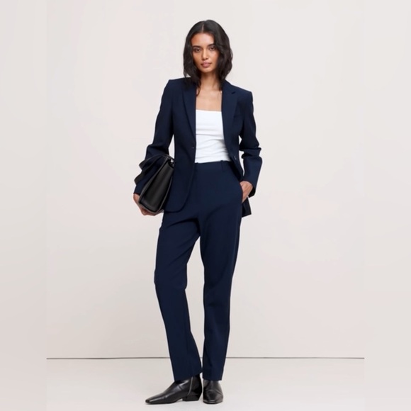 NWT Banana Republic Hyper Navy Blue Slim Refined Blazer Size 10 (#713521) - Picture 4 of 9